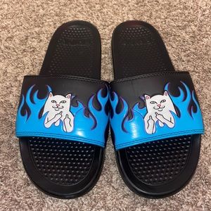 Black RipnDip Slides Men’s 10 (Unisex) Blue Top